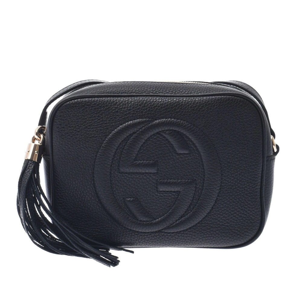 GUCCI Soho Disco Bag Black Leather Shoulder